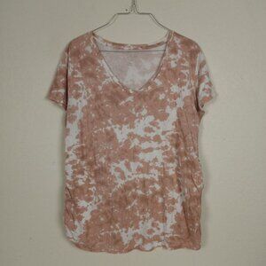 Isabel Maternity pink and white tie-dye shirt XXL Top